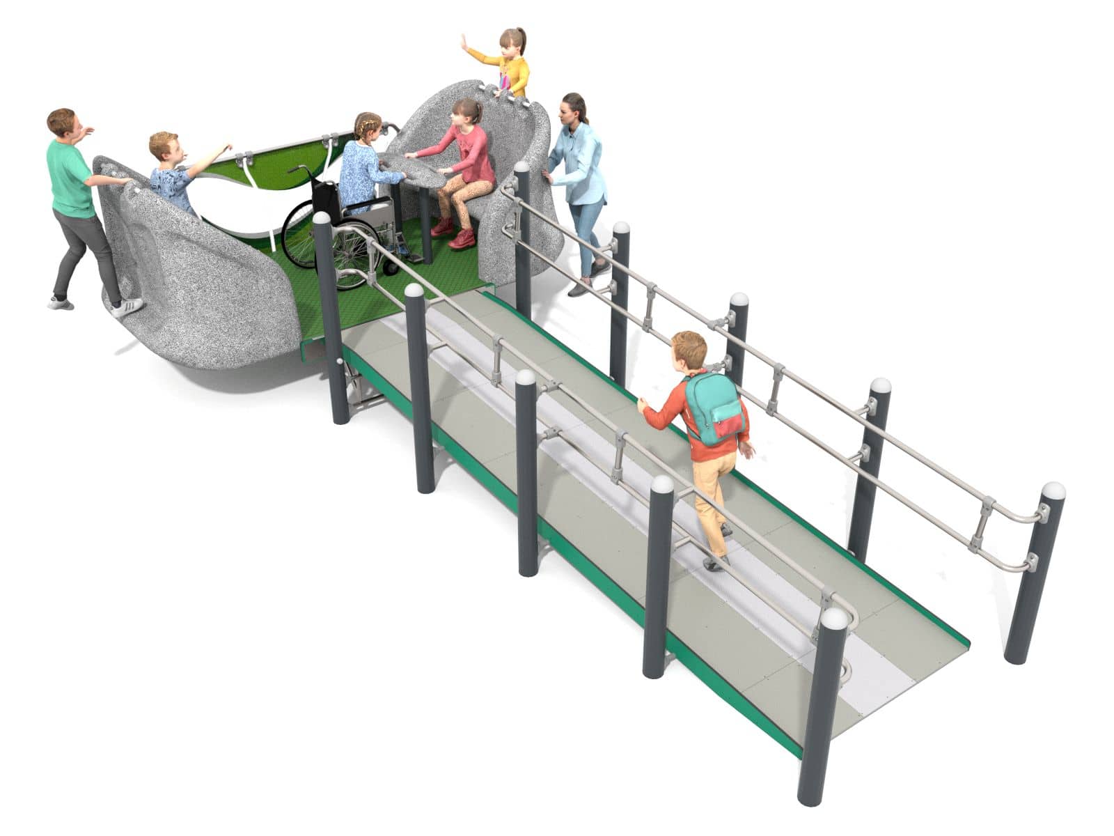Recycling-Schaukel inklusiv für Spielplatz Ansicht 2
