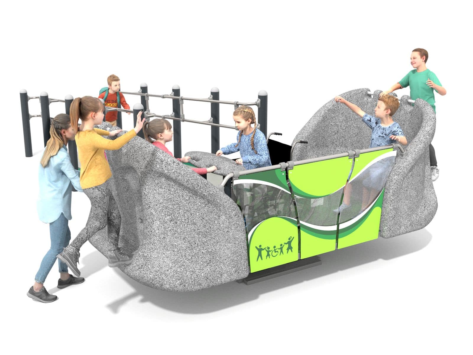 Recycling-Schaukel inklusiv für Spielplatz Ansicht 3