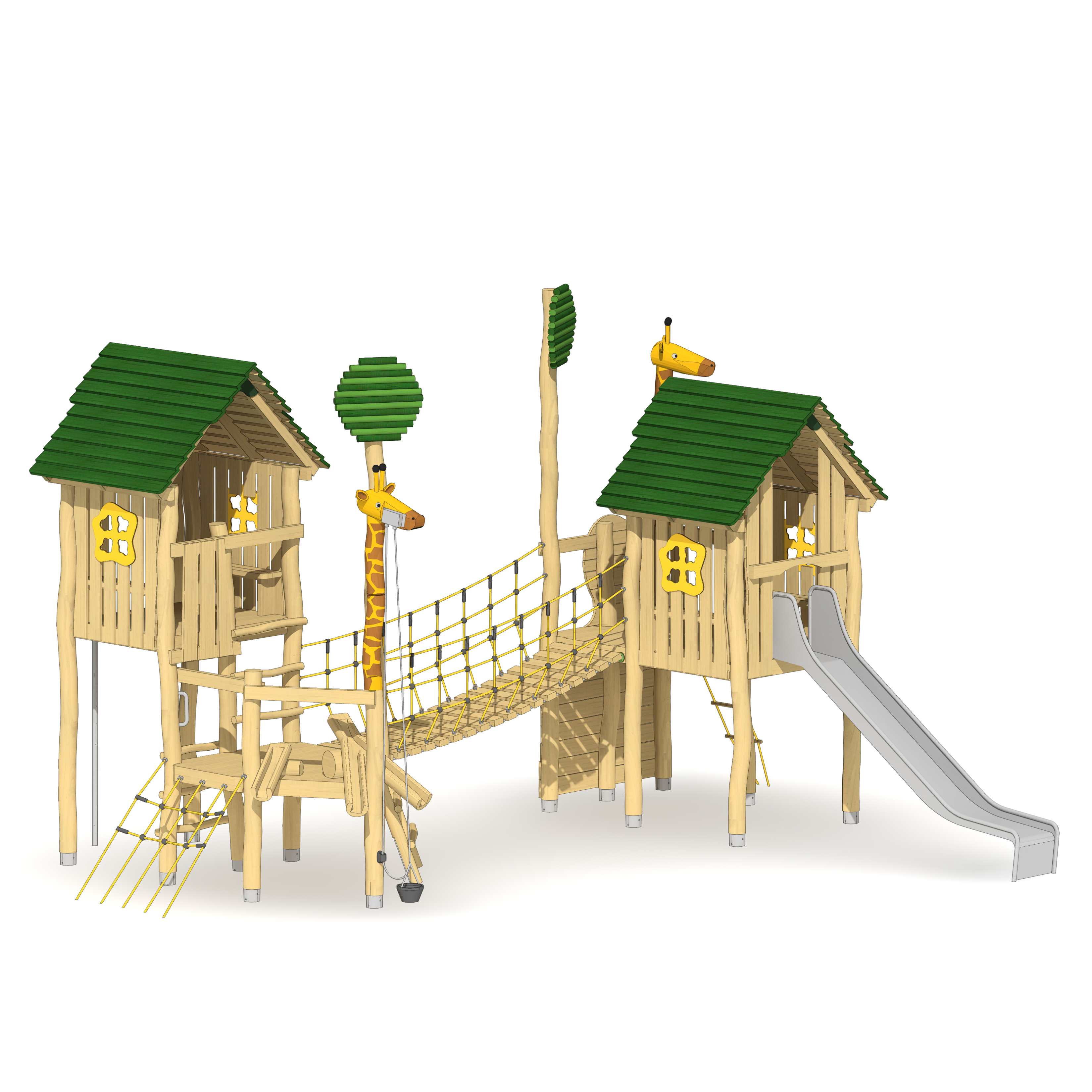 Pfahlsiedlung Giraffen-Park Ansicht 2