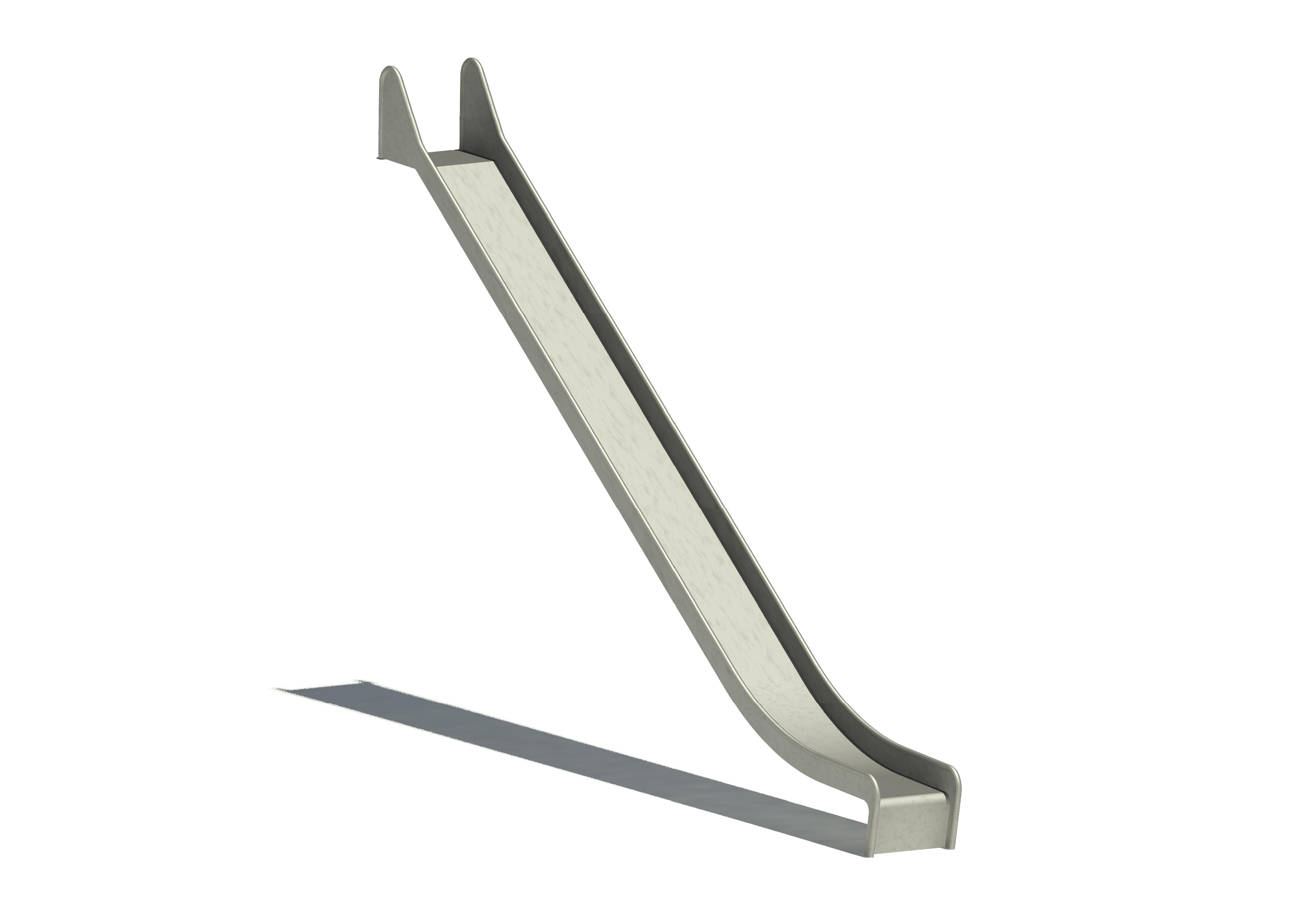 Anbaurutschbahn Edelstahl, ABH 300 cm,Breite 50 cm, Maier Spielplatzgeräte