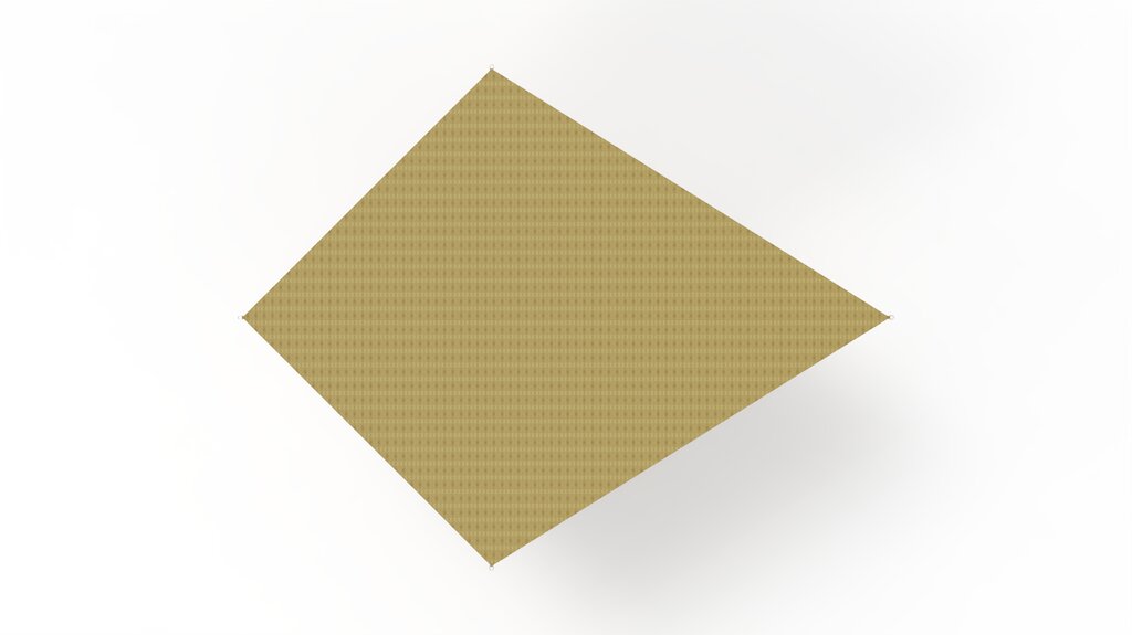 HDPE-Sonnensegel Drachenform 3x3x4x4 m, Norna