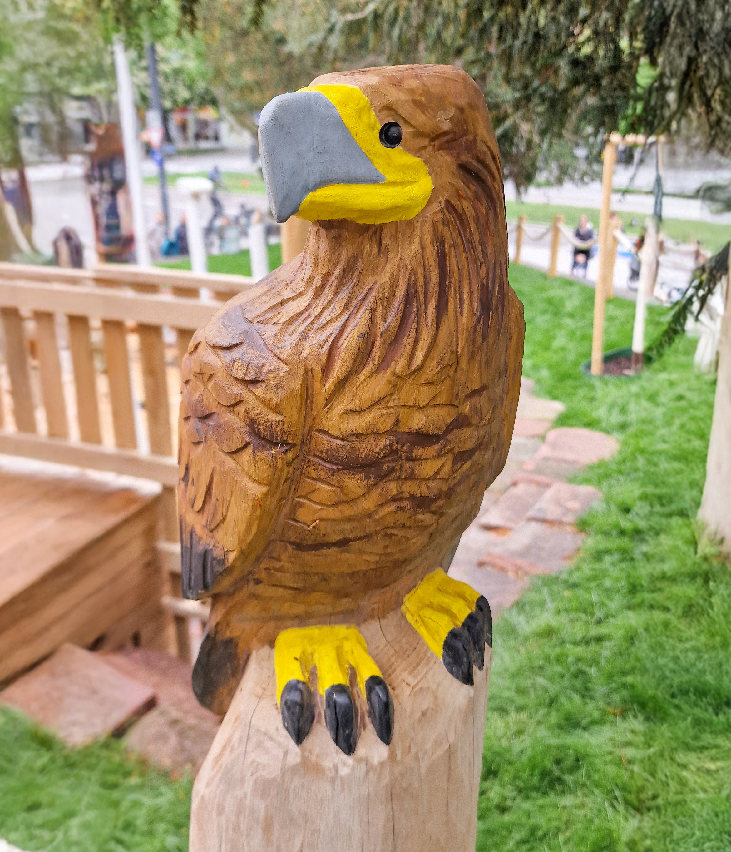 Pfostenkopf/Schnitzfigur Adler - Ansicht 4
