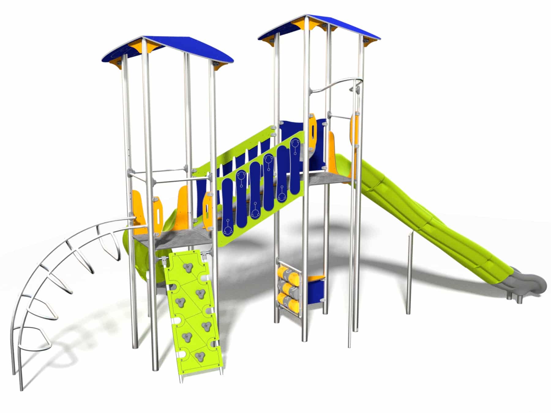 Rutschleiter Feuerwehrrohr für Spielplatz Ansicht 3