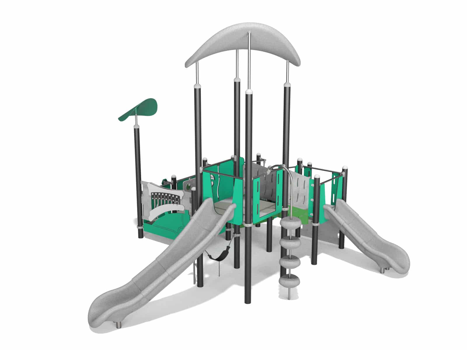 Dreieck-Spielplatzset Recycling Ansicht 2