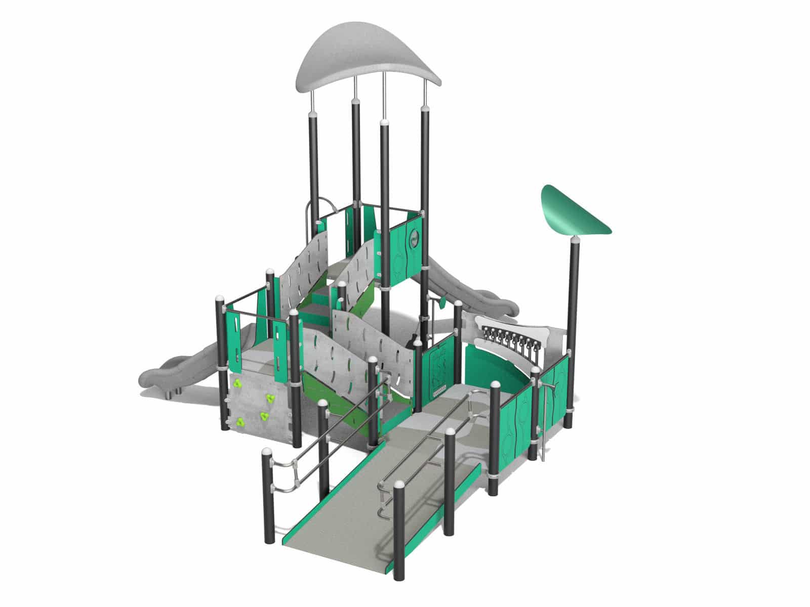 Dreieck-Spielplatzset Recycling Ansicht 3