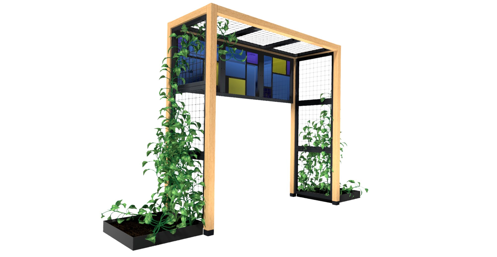 Pergola über Bank Dream Ansicht 3