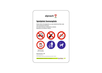 Infotafel 1 Standard - Wandmontage, Deutsch
