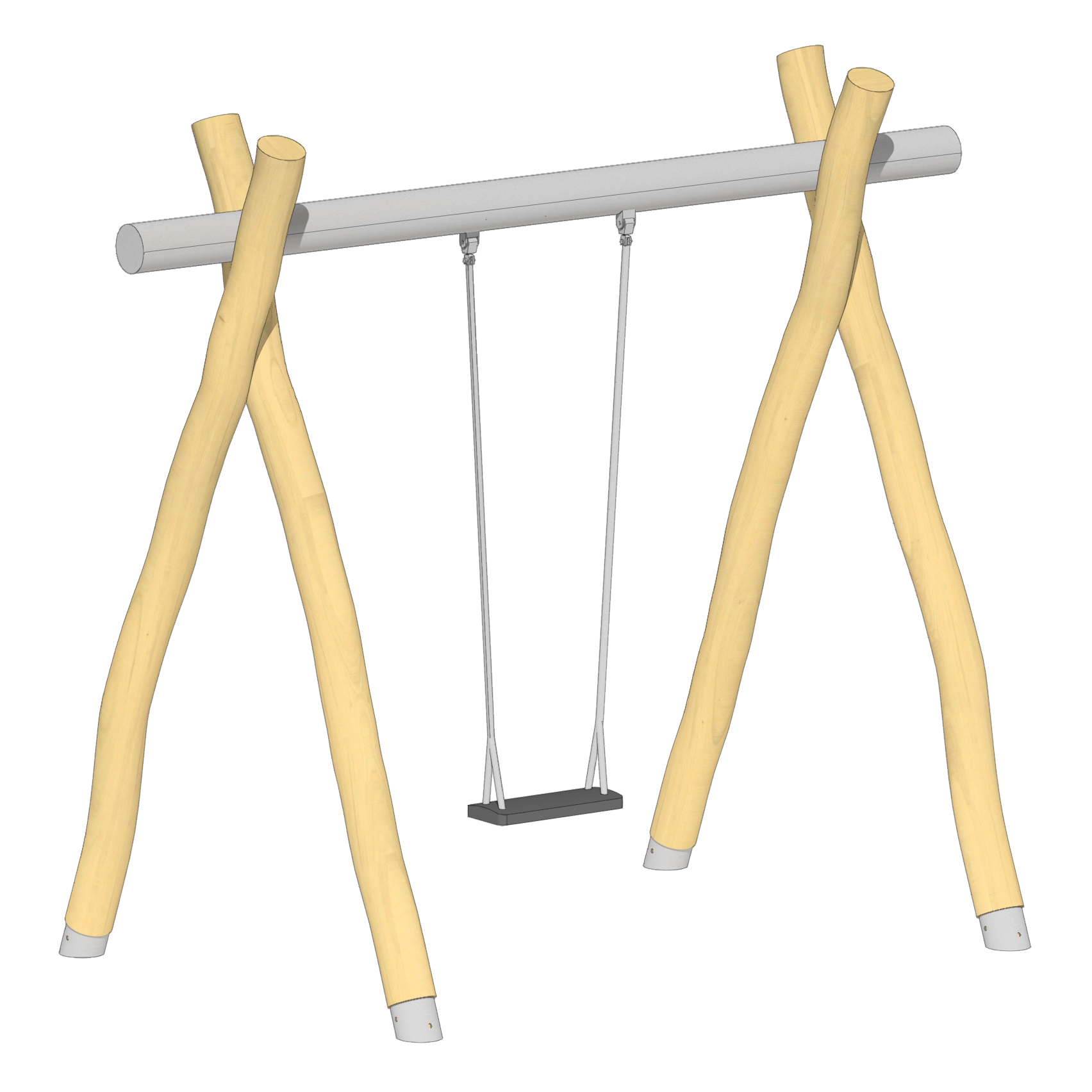 Schaukel 1-fach LH210cm, Querrohr Stahl verzinkt Ansicht 2