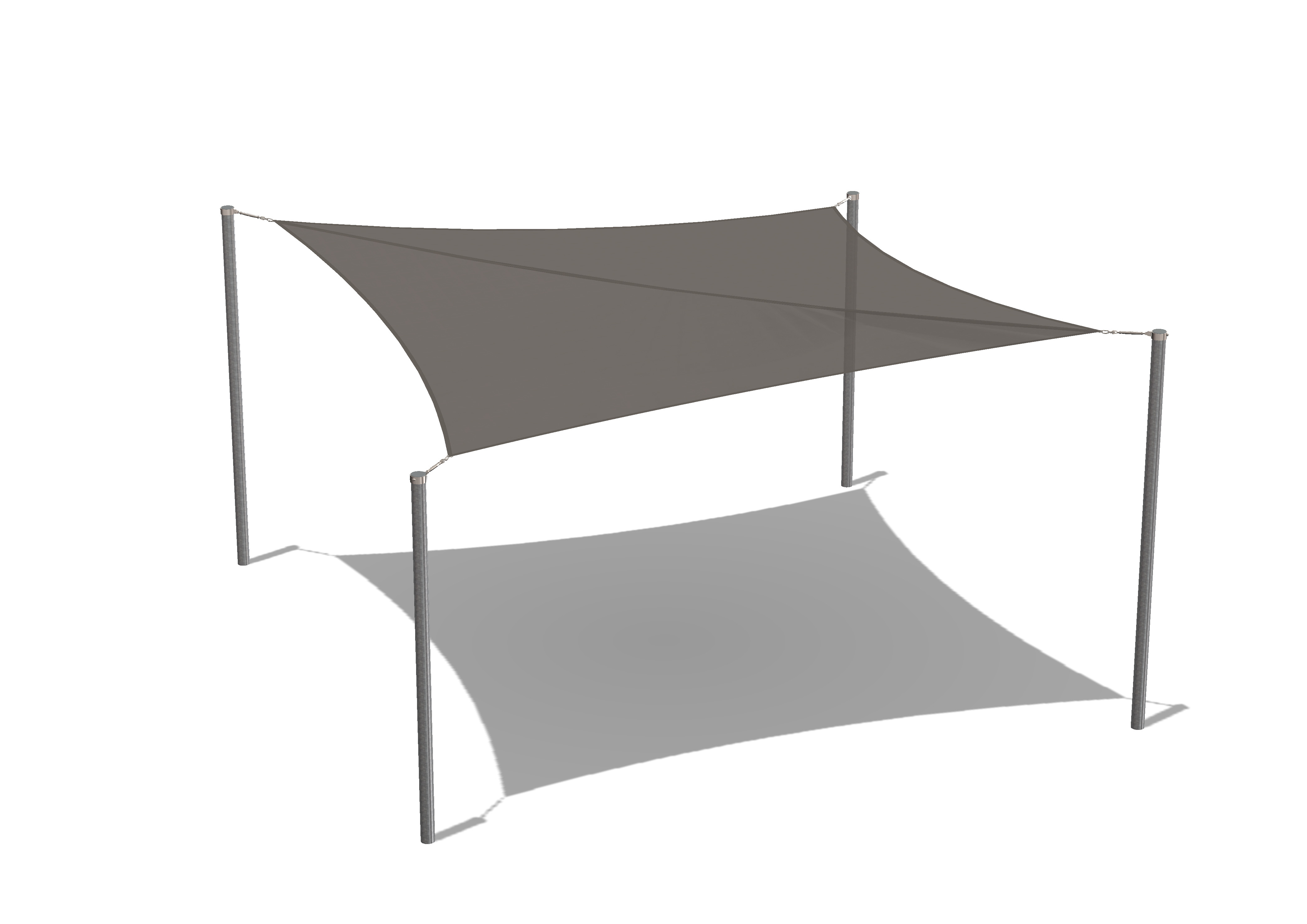 Feststehender/Temporärer Sonnenschutz, 5 x 5 m