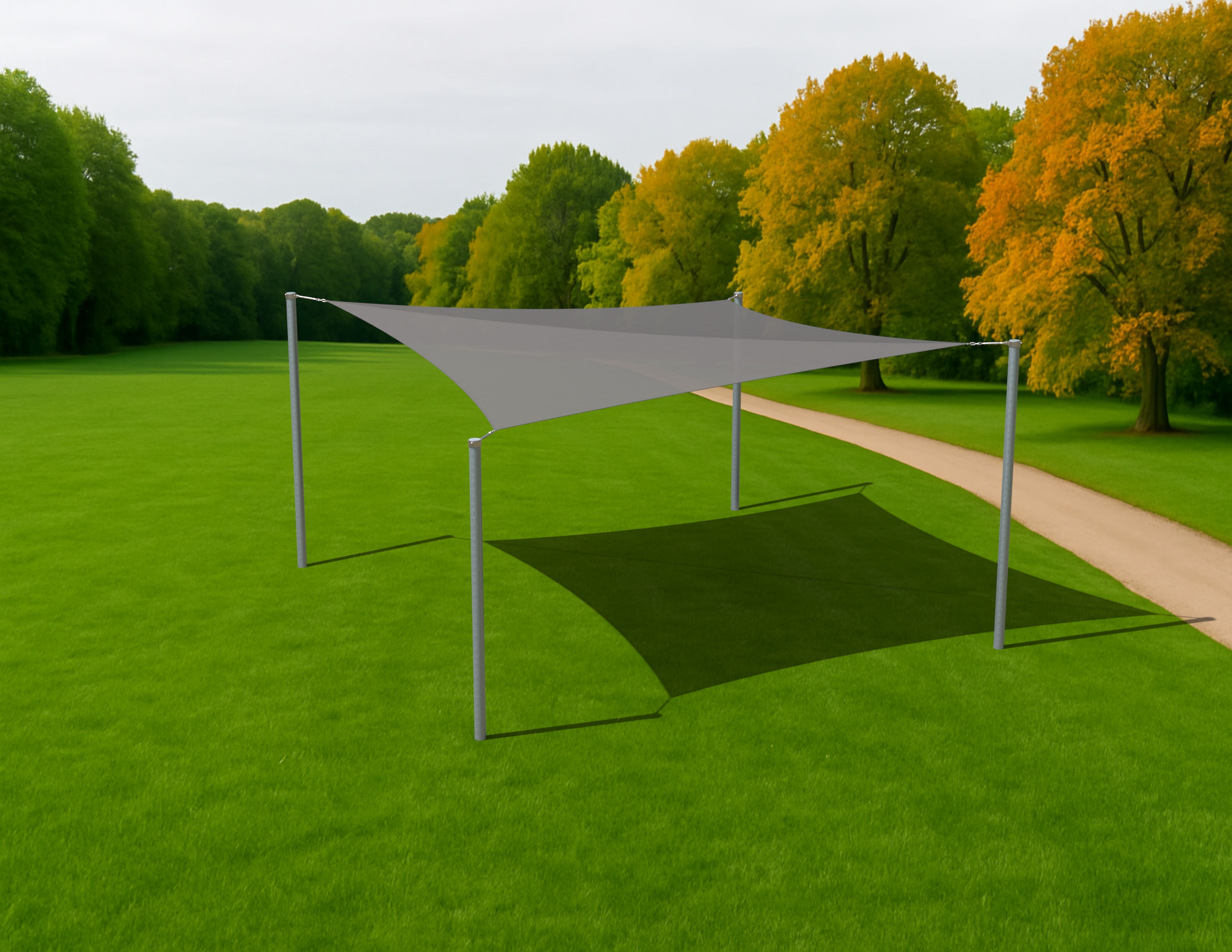Feststehender/Temporärer Sonnenschutz, 5 x 5 m Ansicht 4