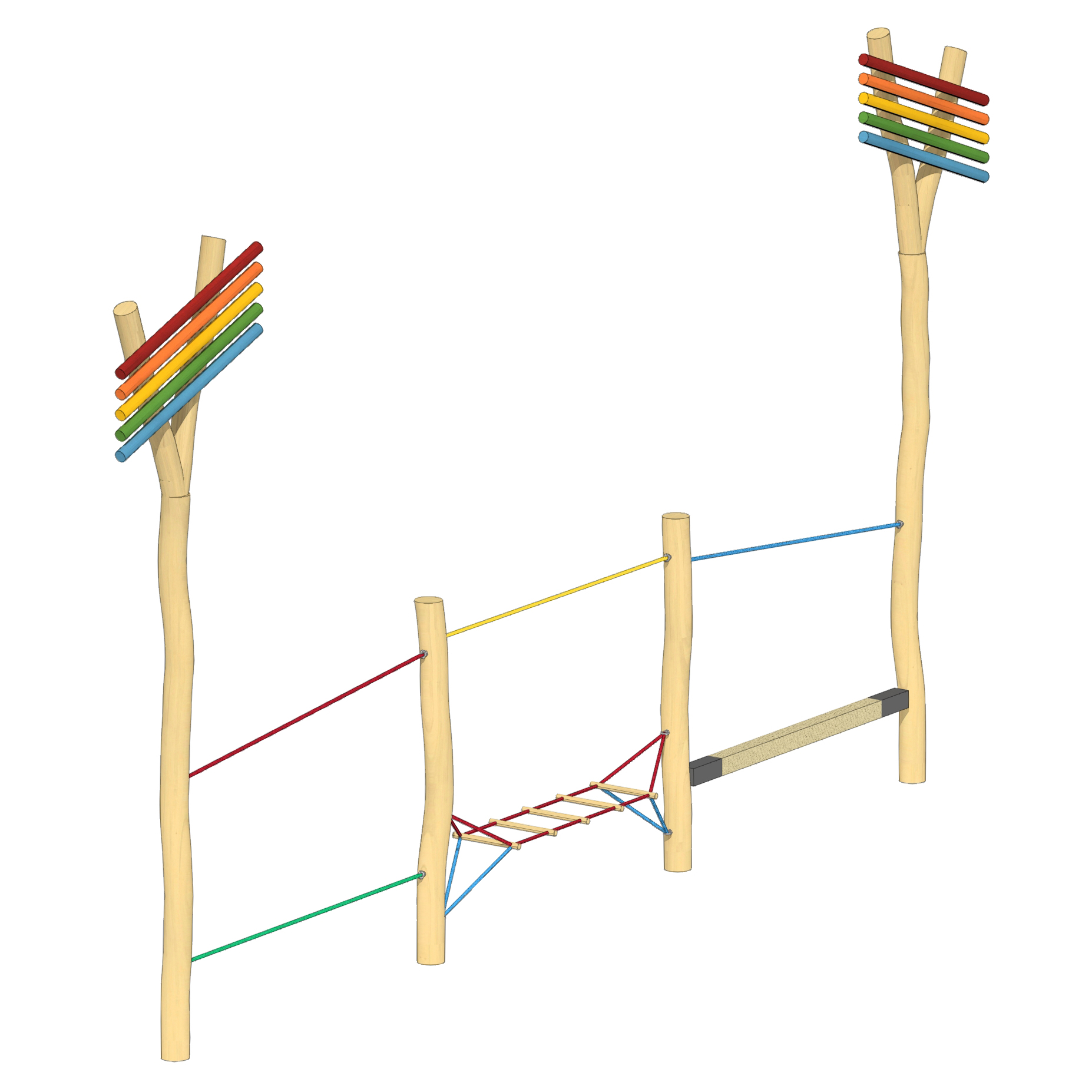 Balancierparcours Unterm Regenbogen