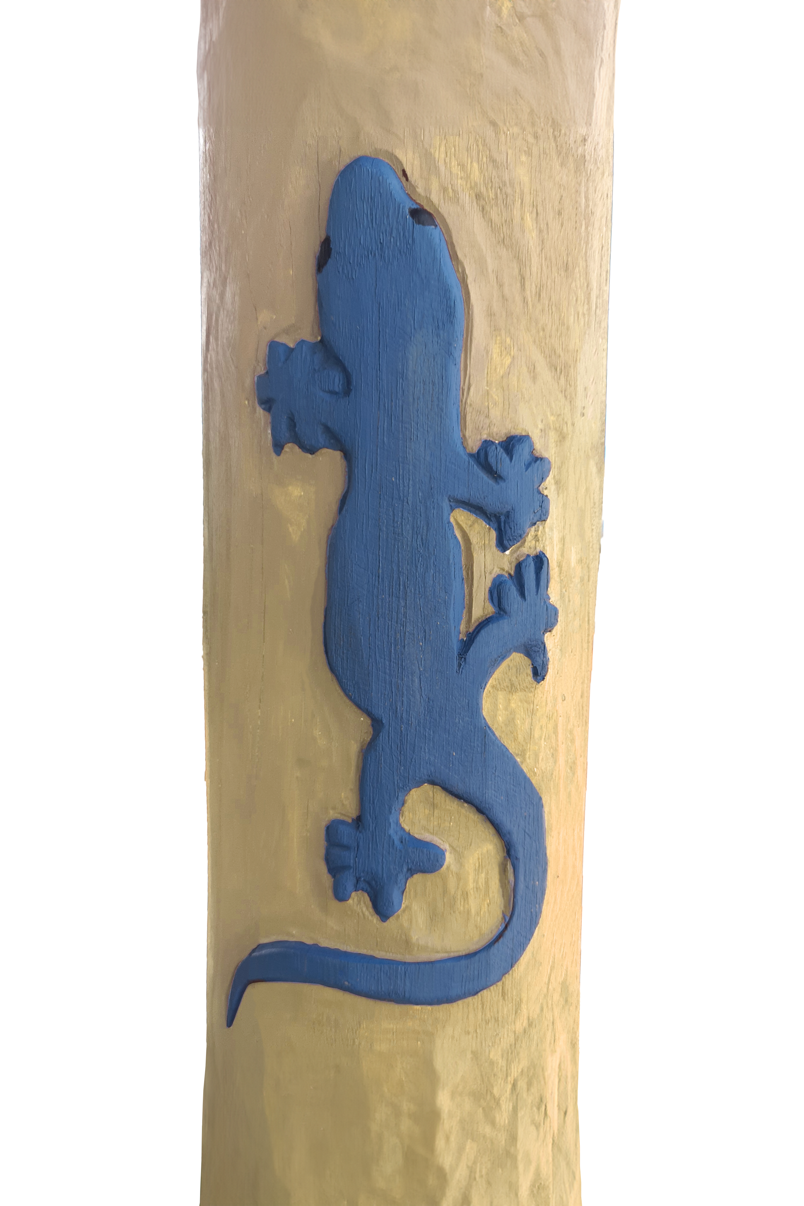 Pfostenmotiv Gecko blau -
