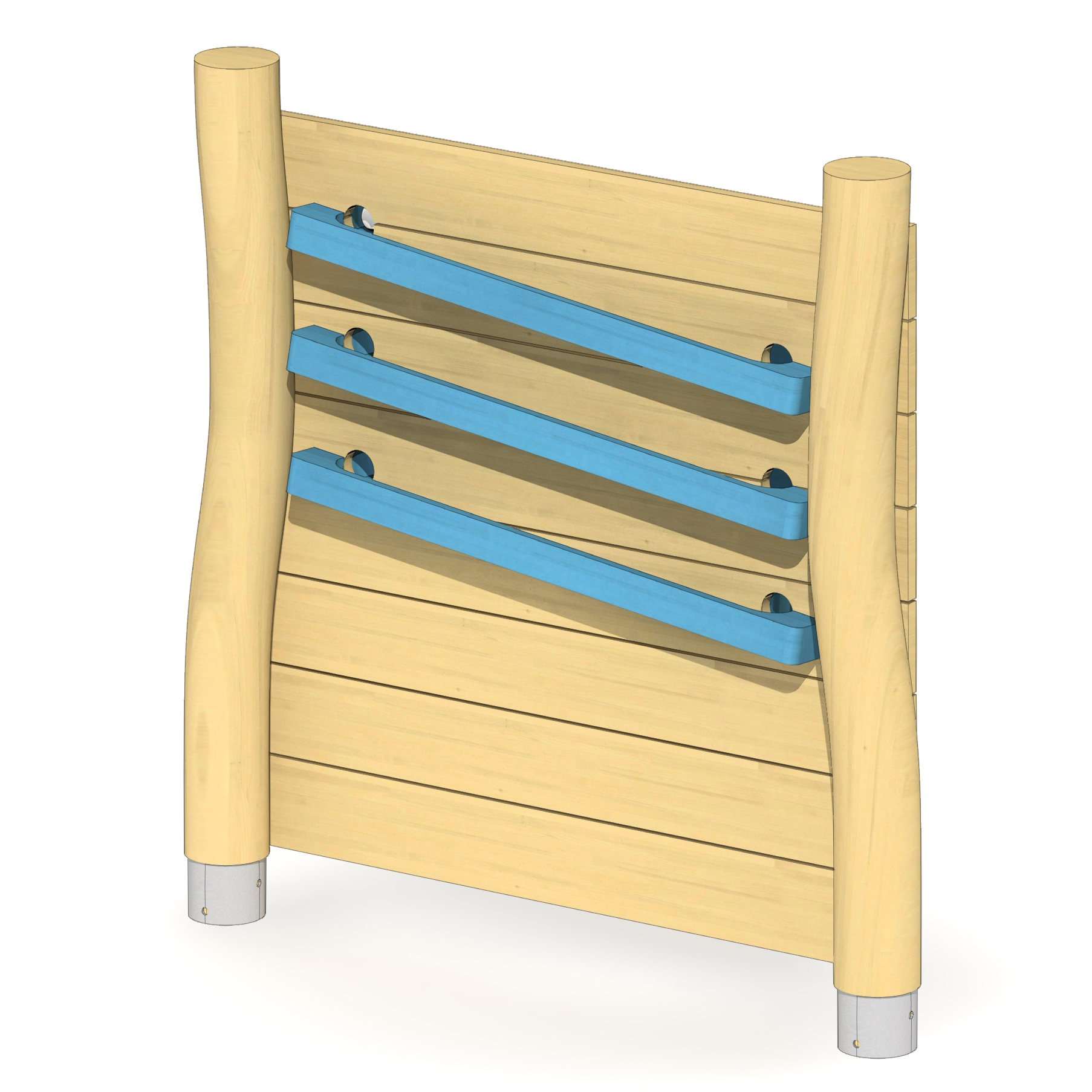 Holzwand mit Murmelbahn Ansicht 4