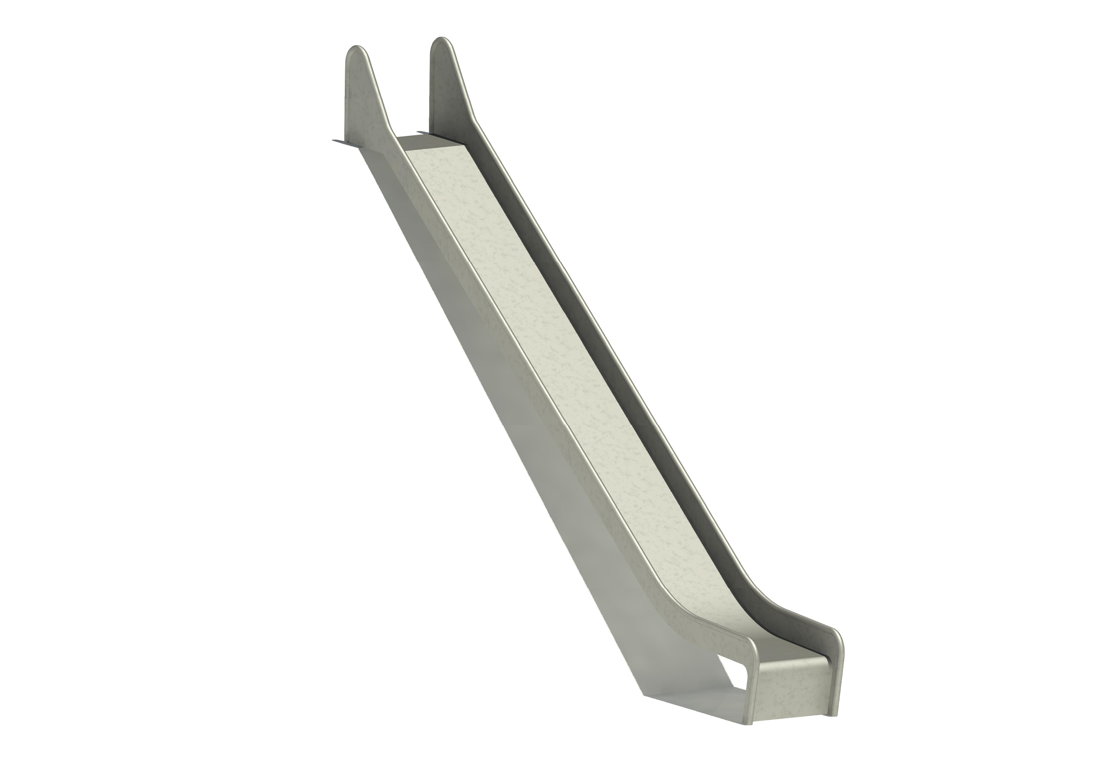 Hangrutschbahn Edelstahl, ABH 240 cm, Breite 50 cm, Maier Spielplatzgeräte