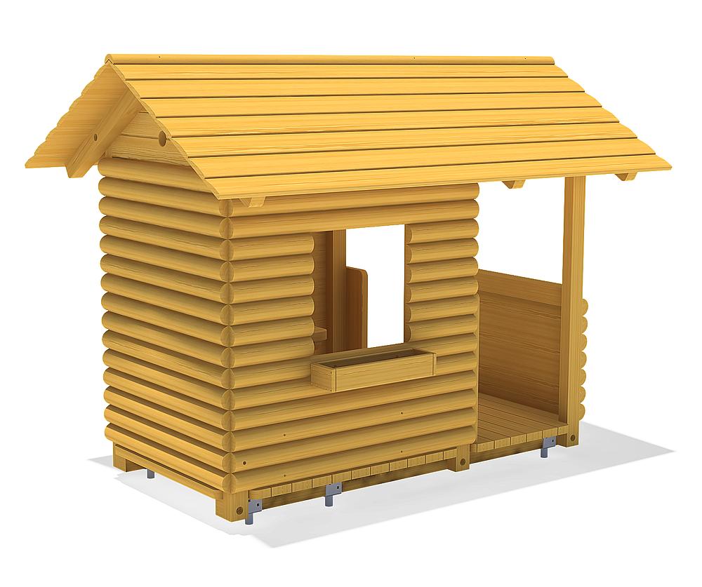Blockhaus mit Veranda Ansicht 4