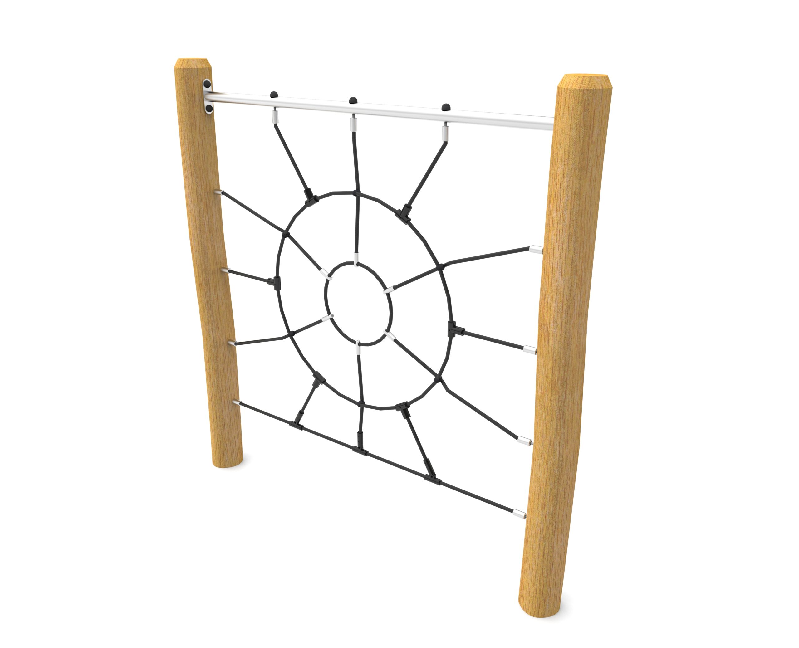 Seilwand Spinnennetz Robinie Ansicht 2