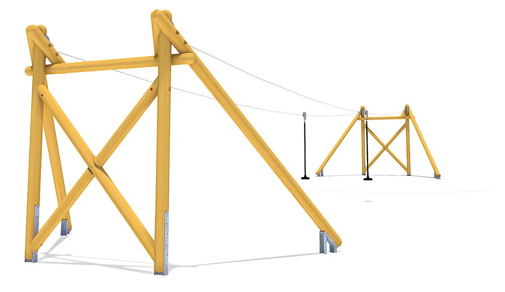 Seilbahn Montana Duo 20 m für Hügelverbau Ansicht 5