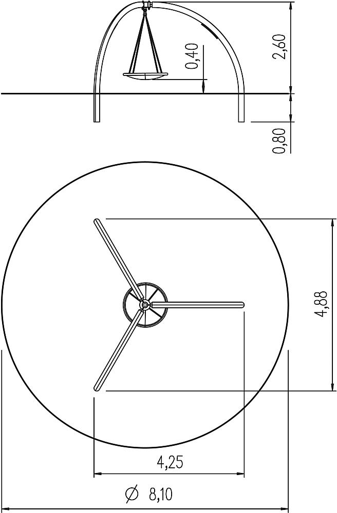 Rondellschaukel mit Nesthocker Ansicht 6
