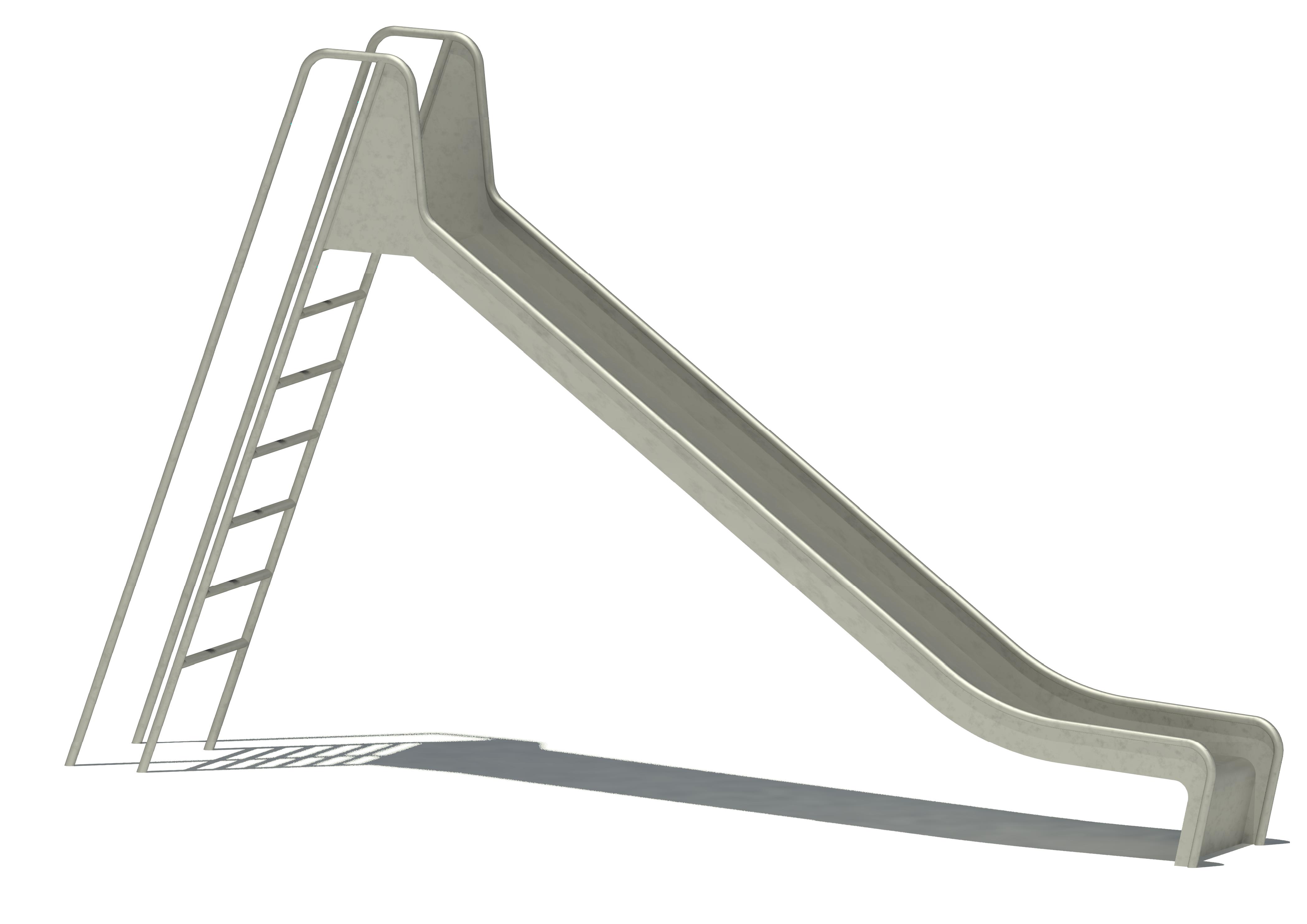 Bockrutschbahn Edelstahl, Einsitzhöhe 190 cm, Maier Spielplatzgeräte