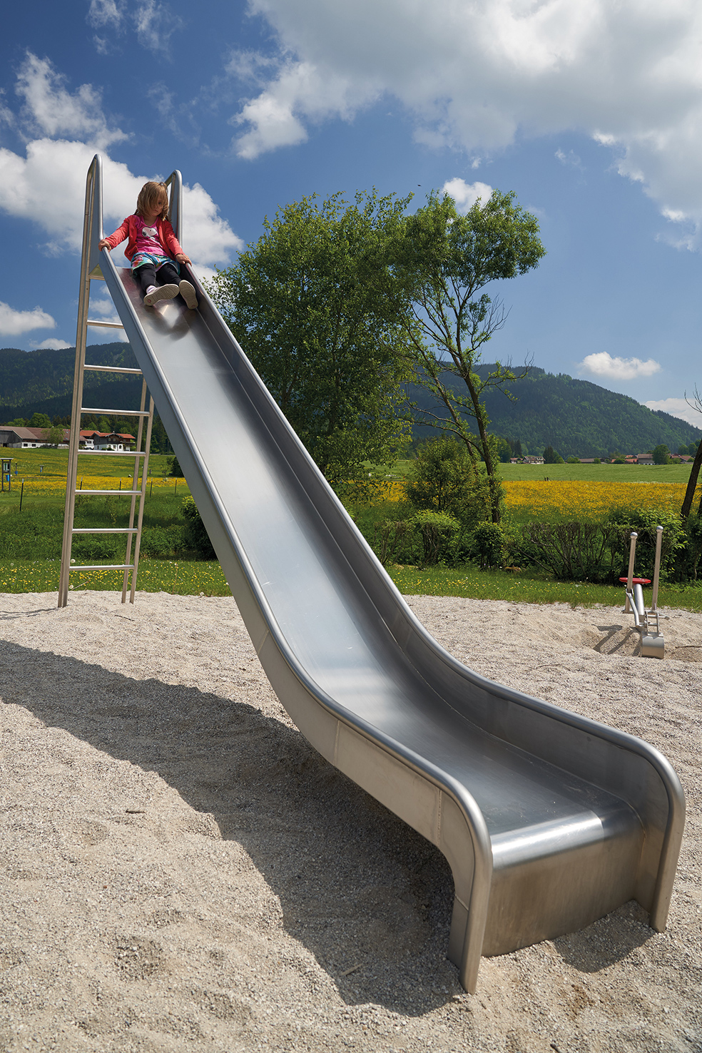 Bockrutschbahn Edelstahl, Einsitzhöhe 190 cm Ansicht 4