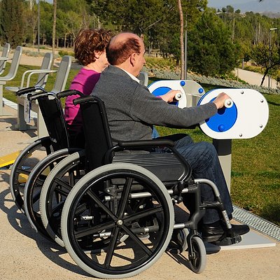 Agapito Outdoor-Fitnessgerät „Doppel-Handfahrrad Rolli“ Ansicht 2