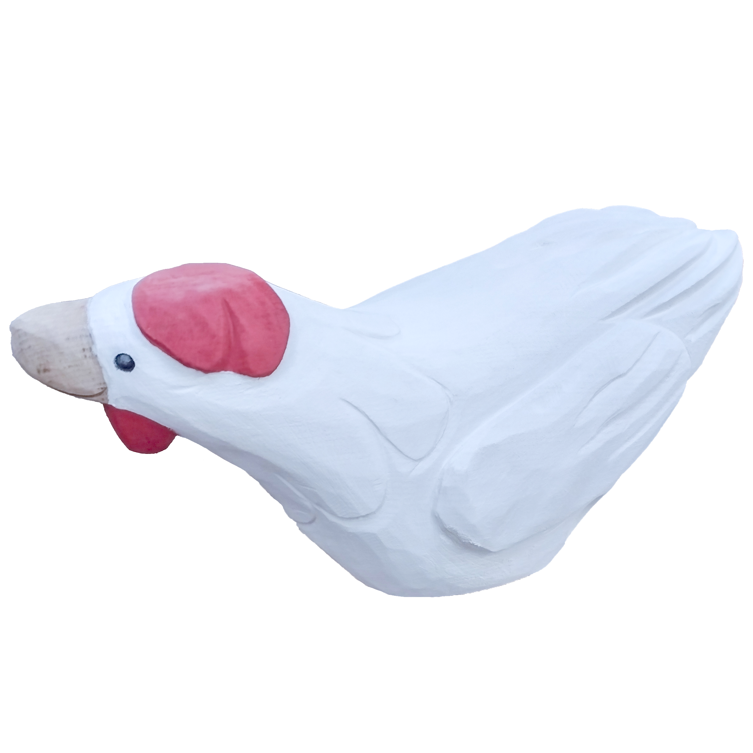 Pfostenkopf/Schnitzfigur Huhn -