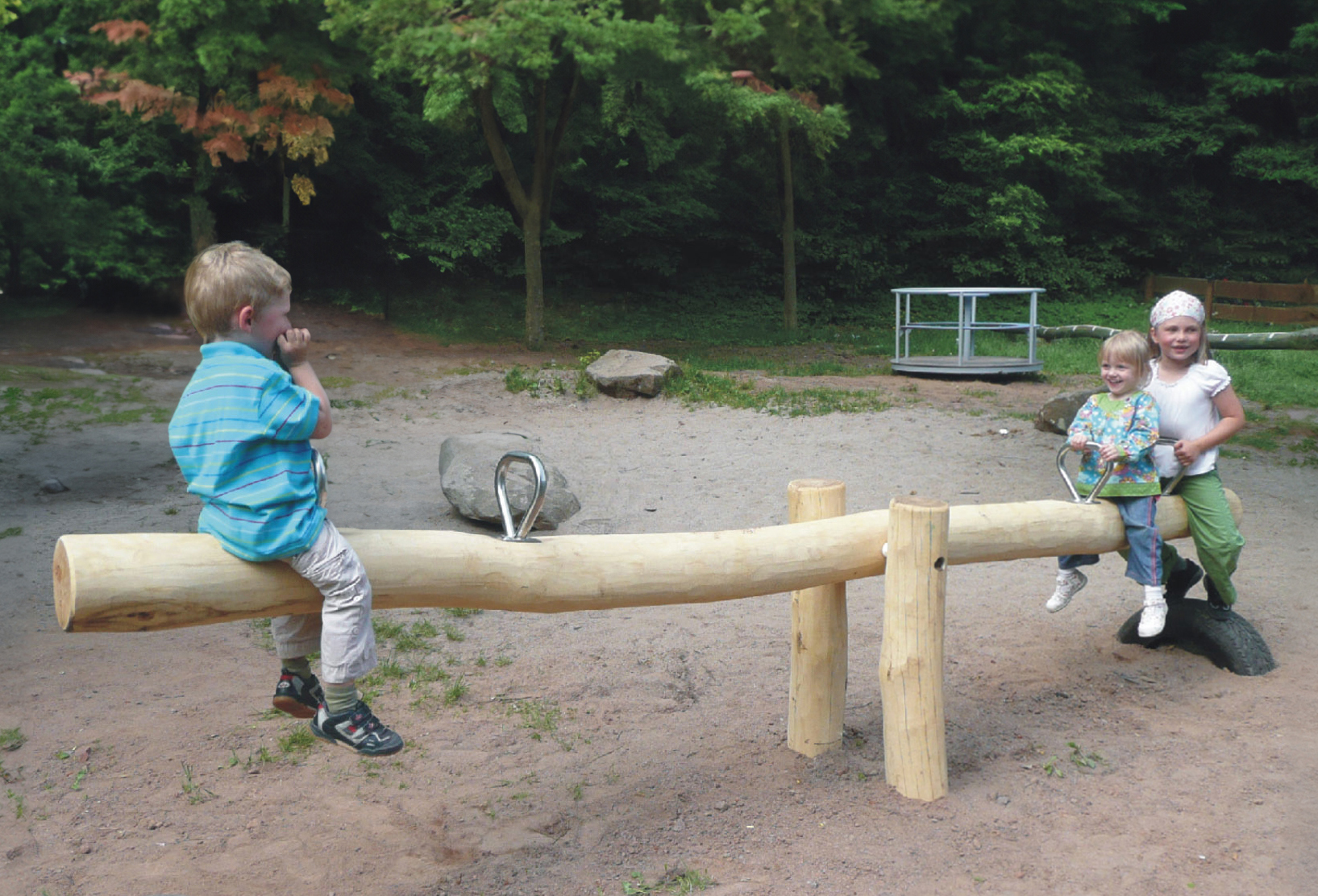 Holzwippe 4-fach