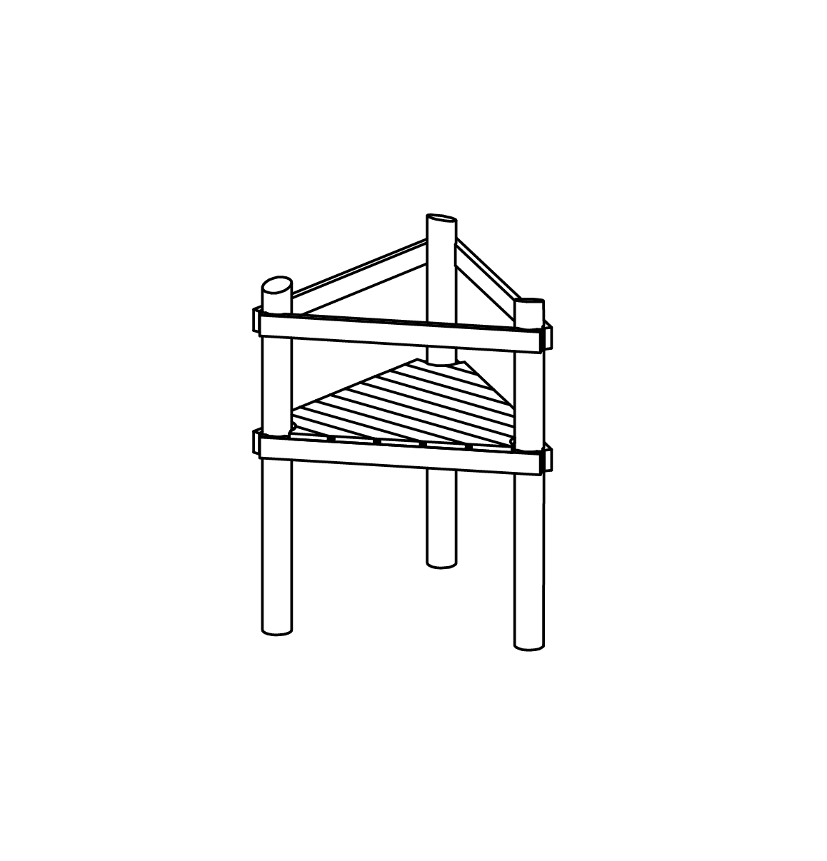 Dreieckplattform Ansicht 2