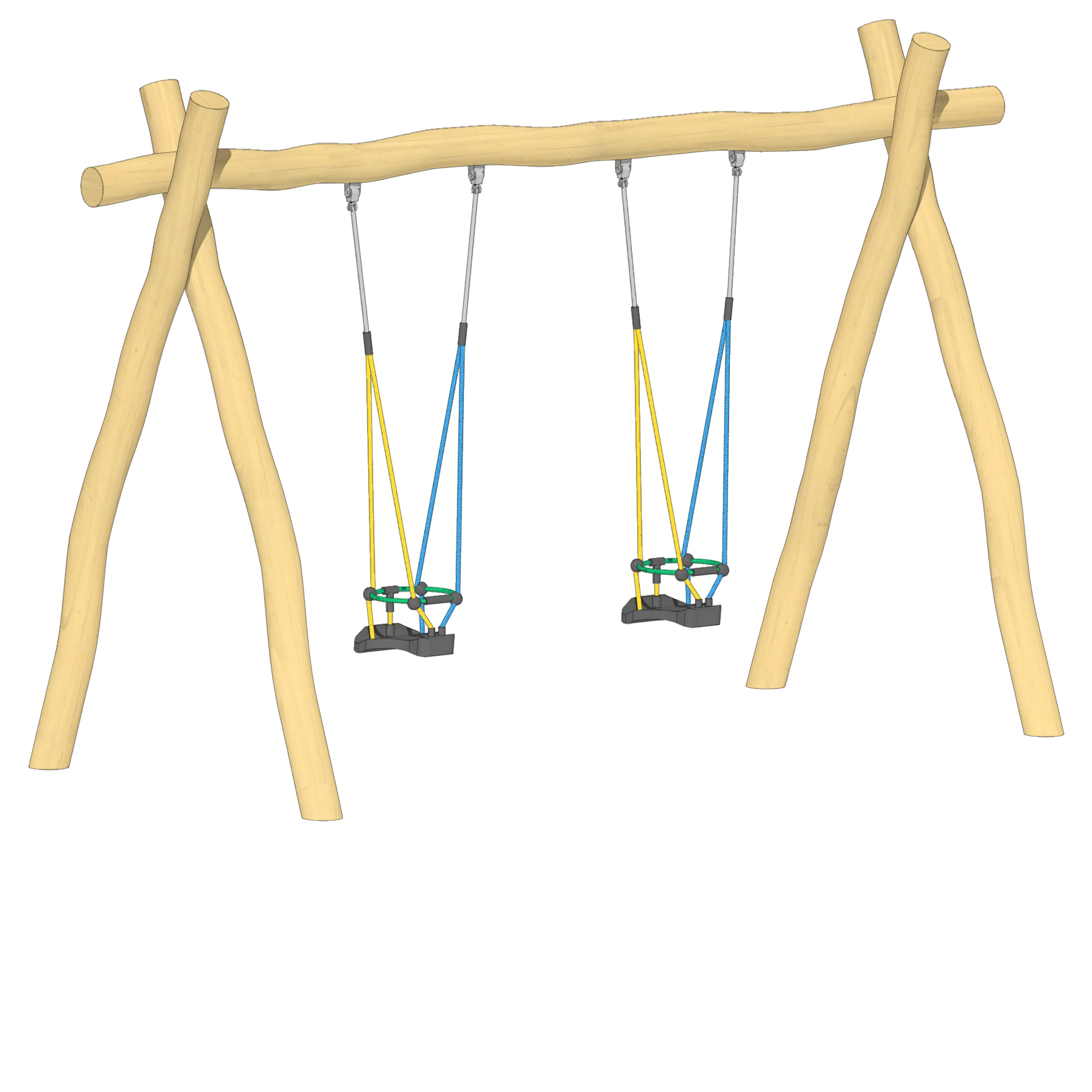 Schaukel 2-fach LH210cm, 2 Kleinkind-Schaukelsitze Ansicht 2