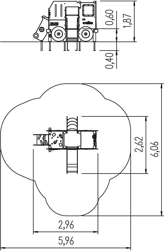 Spielanlage Müllauto Ansicht 6