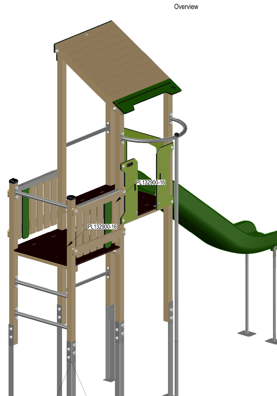 KOMPAN Multi-Ebenen-Spielturm (KPW102401, Andwil)