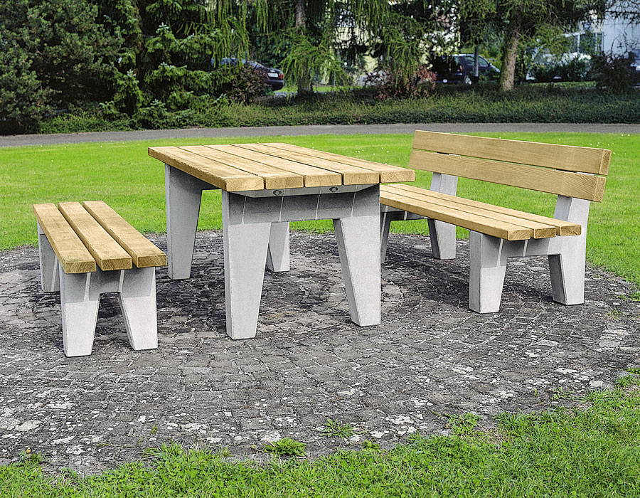 Parktisch Kiefer Ansicht 3