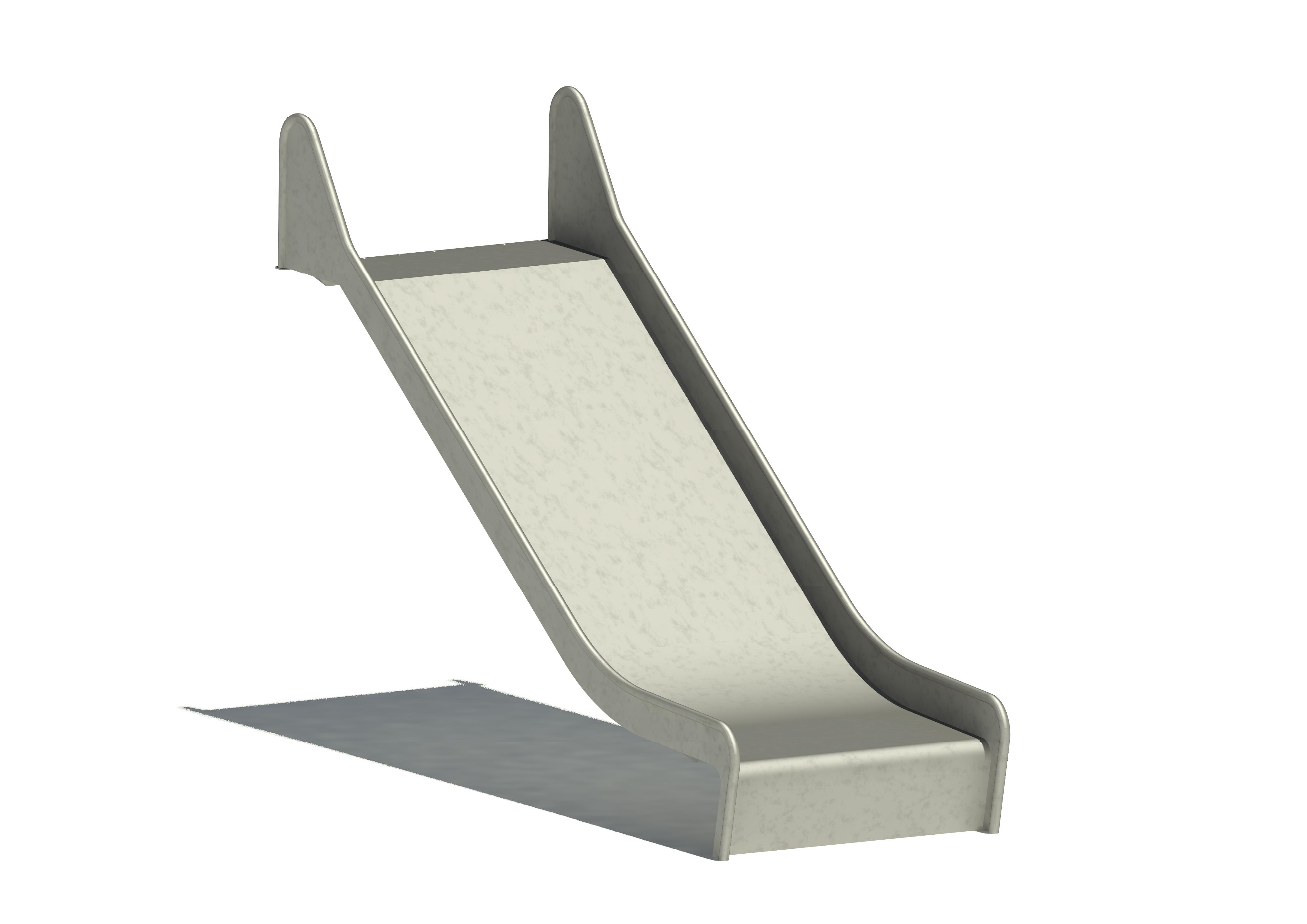 Anbaurutschbahn Edelstahl, ABH 150 cm,Breite 100cm