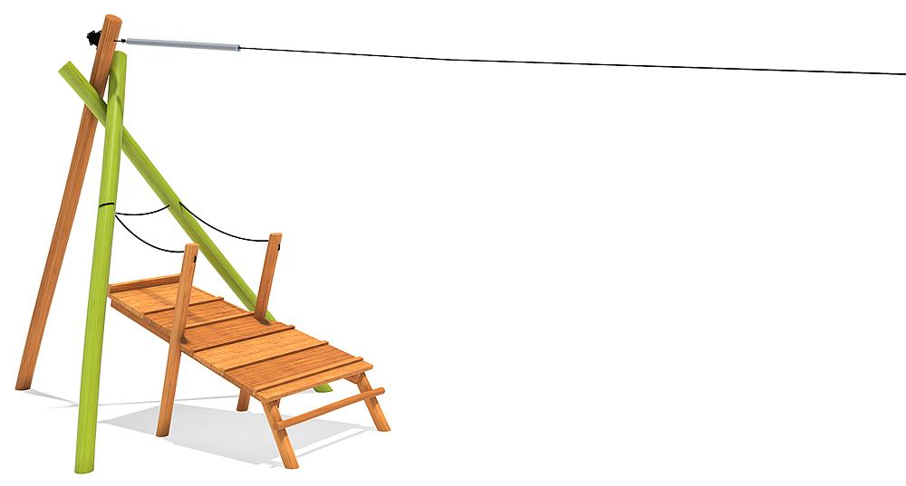Seilbahn Tardo mit Startpodest 30 m Ansicht 5
