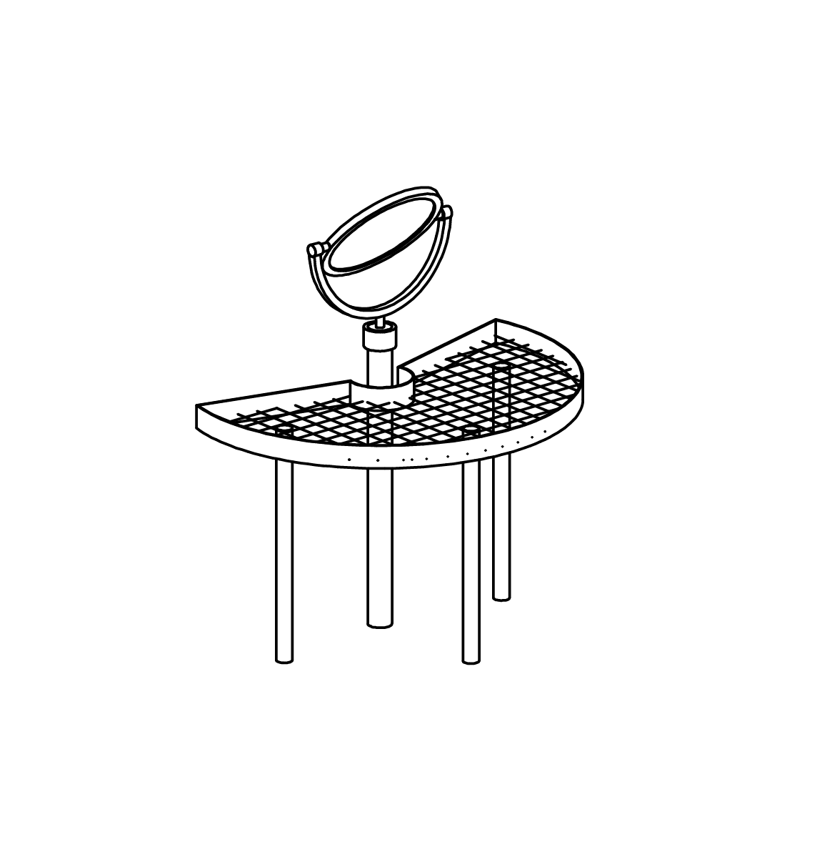Brennglas mit Tisch, Richter Spielgeräte