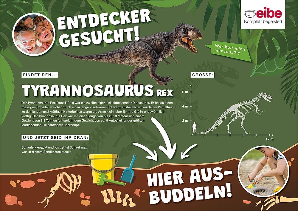 Schild für Dino-Platte T-Rex