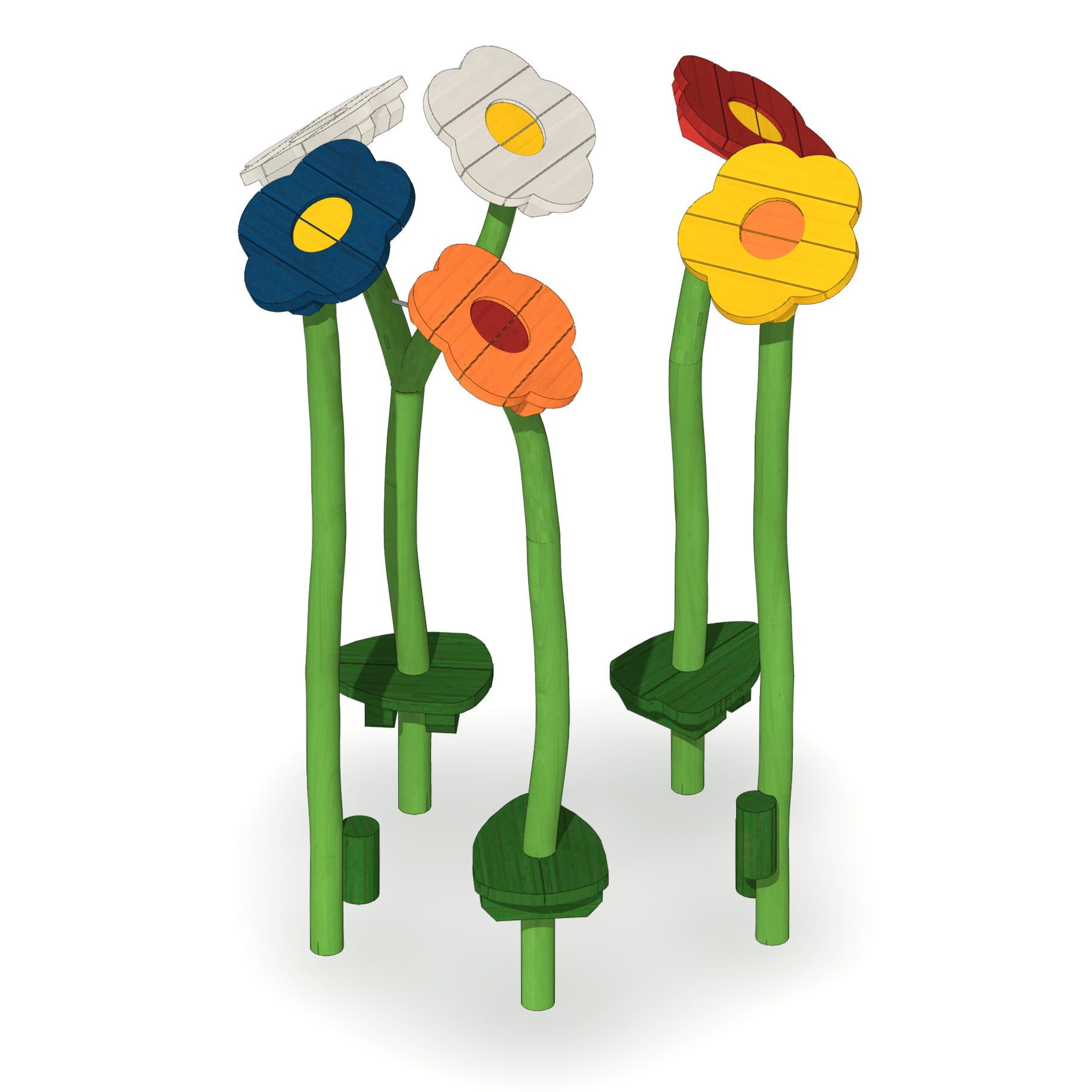Balancierparcours Blume Ansicht 2