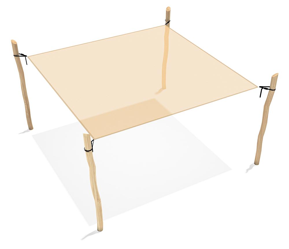 Sonnensegel komplett Siebo 5x5 m Ansicht 1