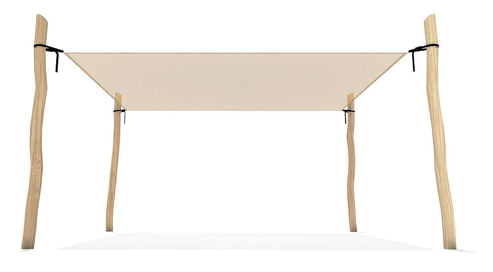 Sonnensegel komplett Siebo 5x5 m Ansicht 4