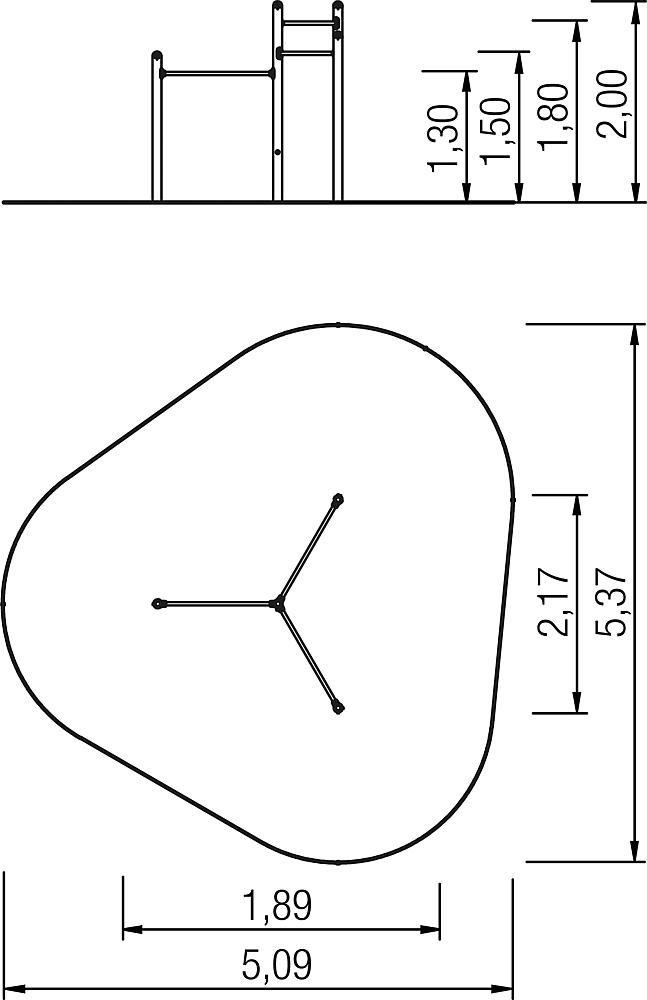 Active Dreistufenreck Stern Ansicht 5