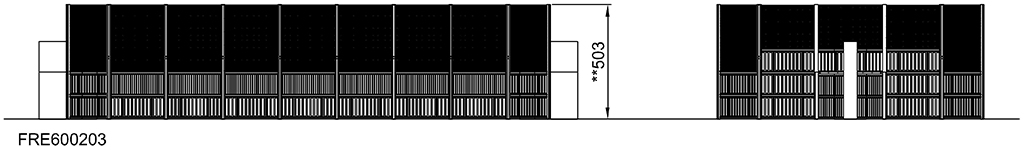 MUGA, 12 x 24 m, Seitenhöhe 5 m; Holzoptik FRE600203 Ansicht 6