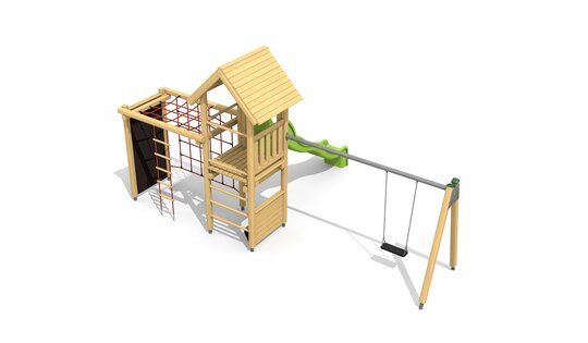 Kletterturm Kombi 2 mit 1er Schaukel
