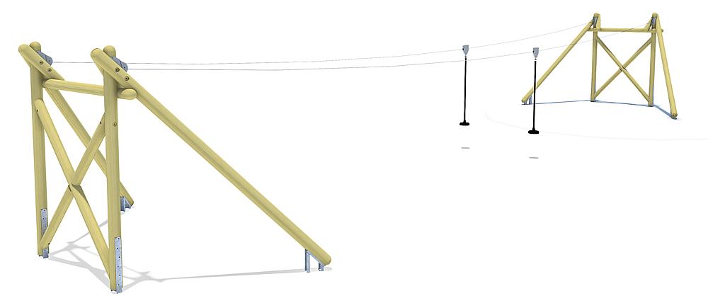 Seilbahn Montana Duo 20 m für Hügelverbau Ansicht 4