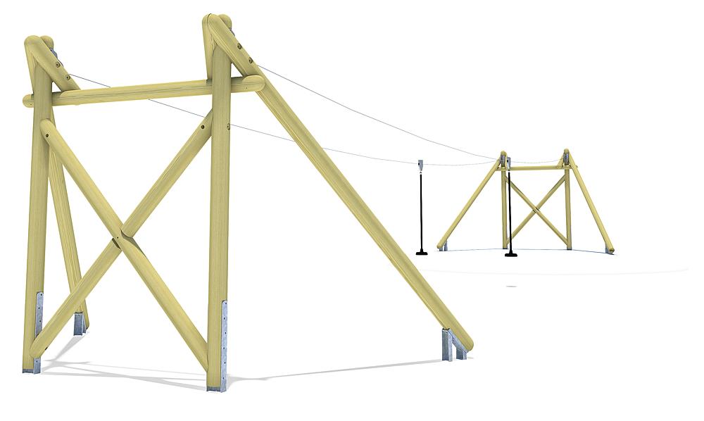 Seilbahn Montana Duo 20 m für Hügelverbau Ansicht 5