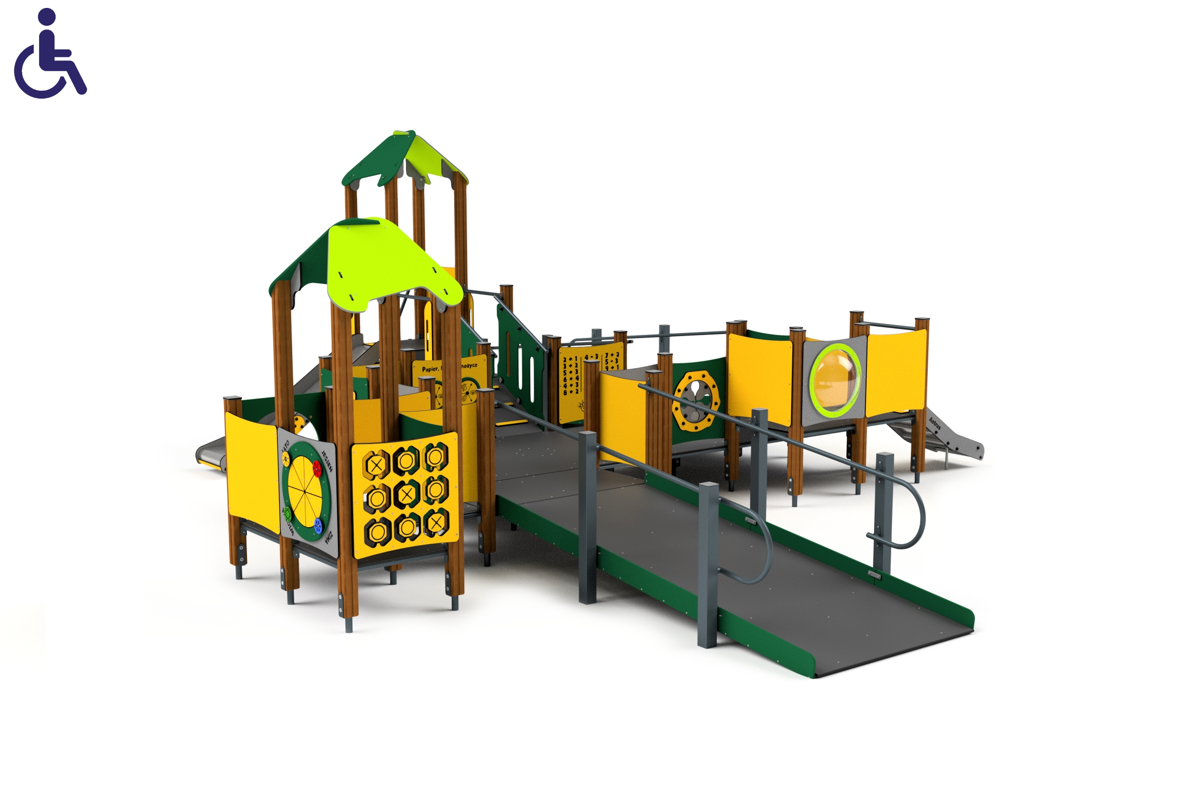 10049 Doppelturm mit Spielwänden und Rutschen Ansicht 2