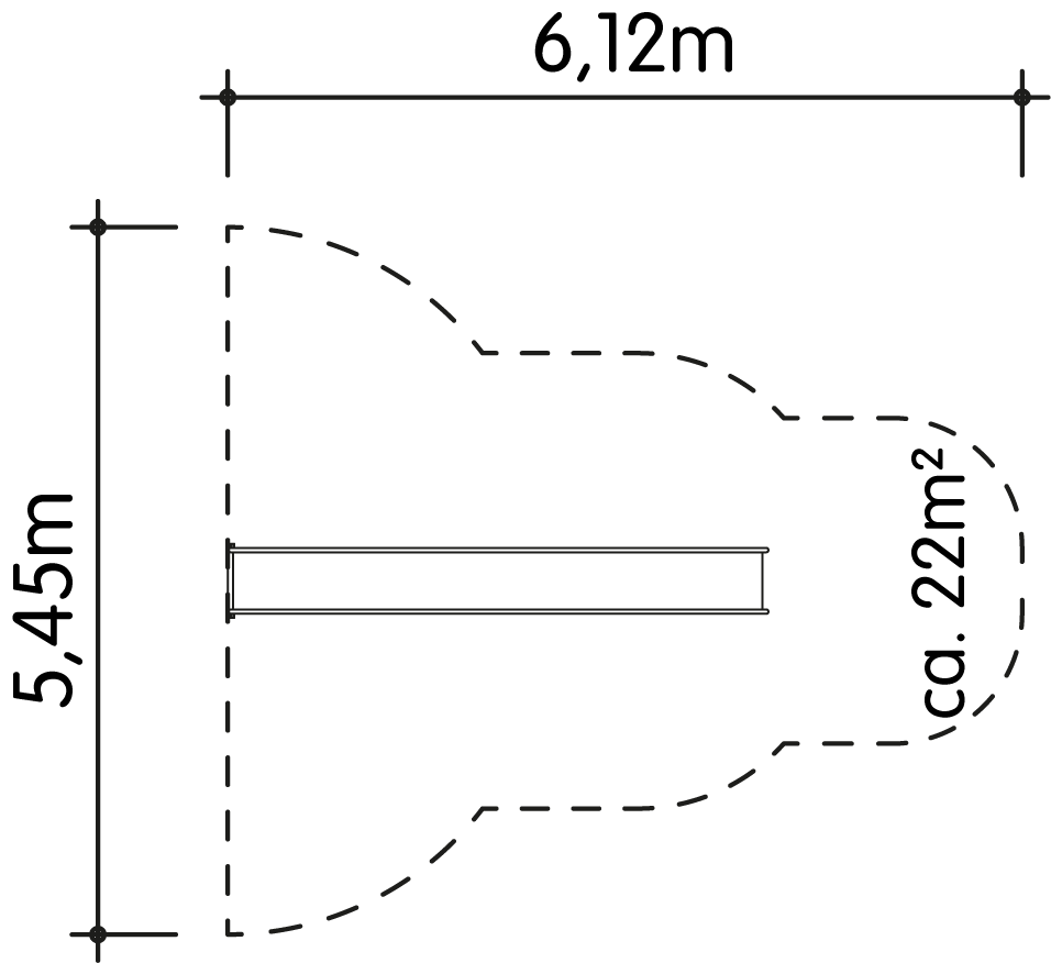 Wellen-Anbaurutsche 50xPH295cm Ansicht 4
