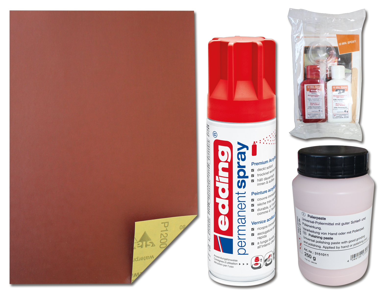 Rutschbahnen-Reparaturset für leichte Farbschäden, komplett, grün