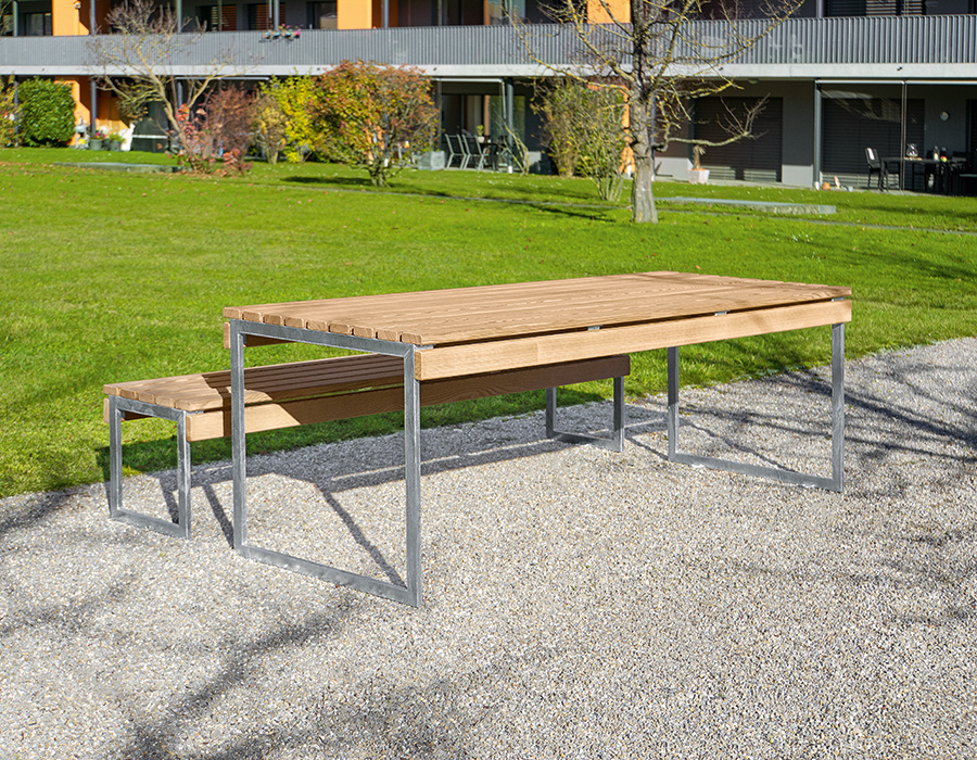 Parktisch Lärche roh Ansicht 3