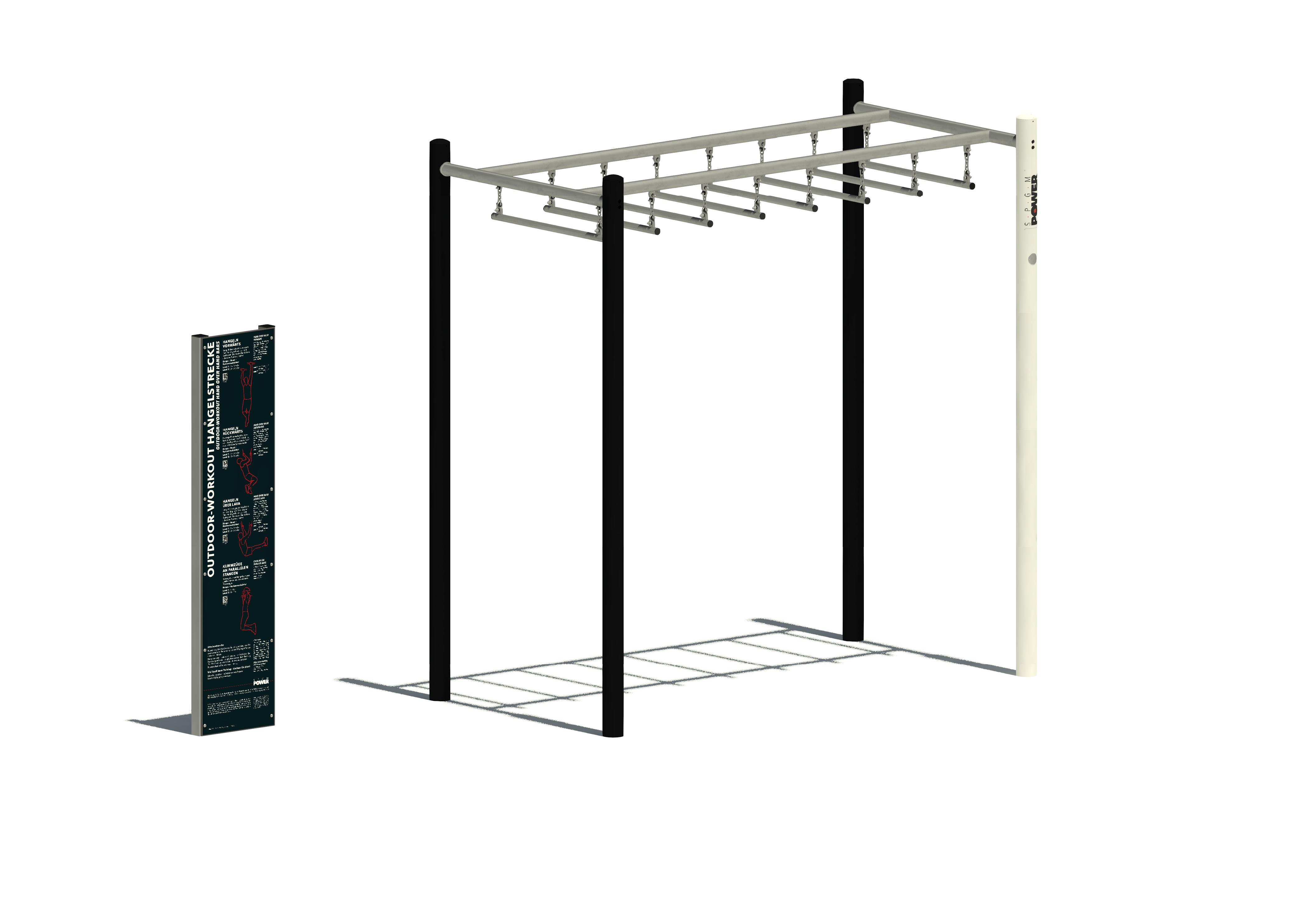 SPGM POWER® Workout Bewegliche Hangelstrecke, Maier Spielplatzgeräte