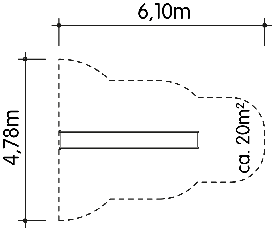 Anbaurutsche 50xPH245cm Ansicht 4